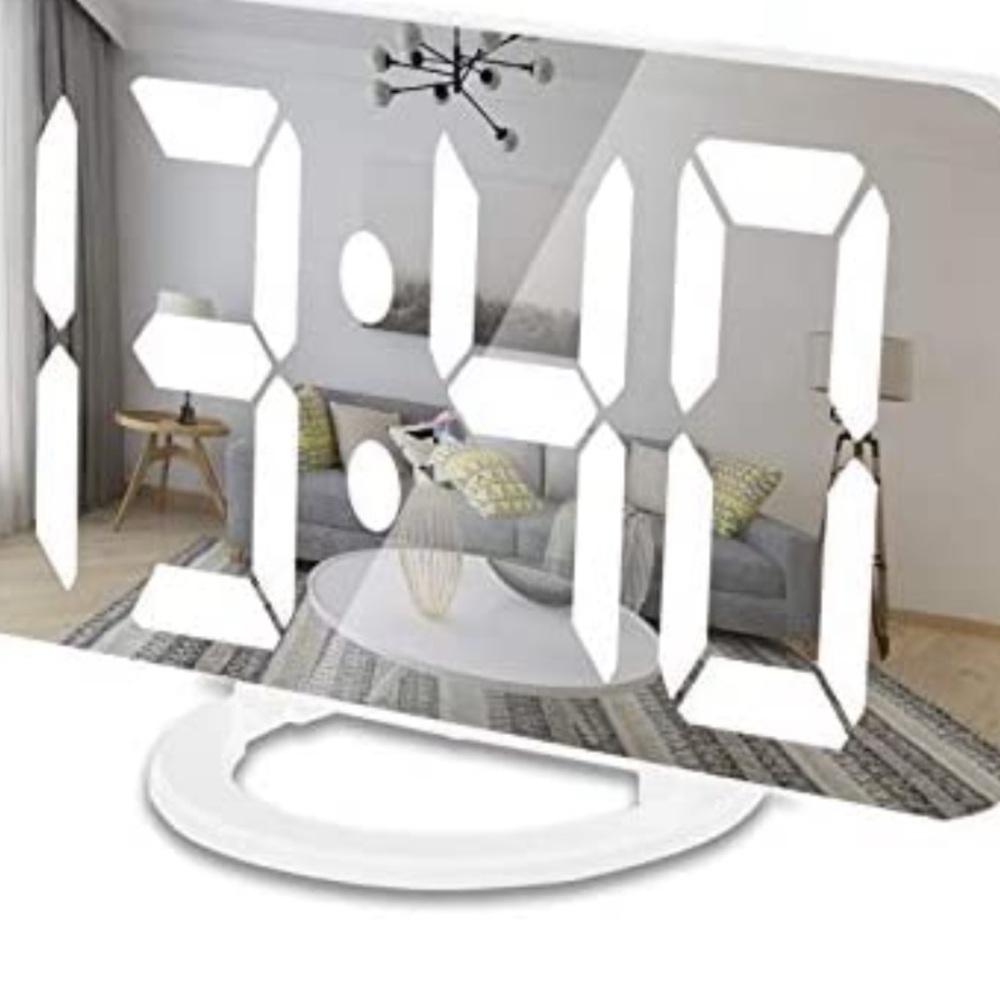 Mirror alarm clock